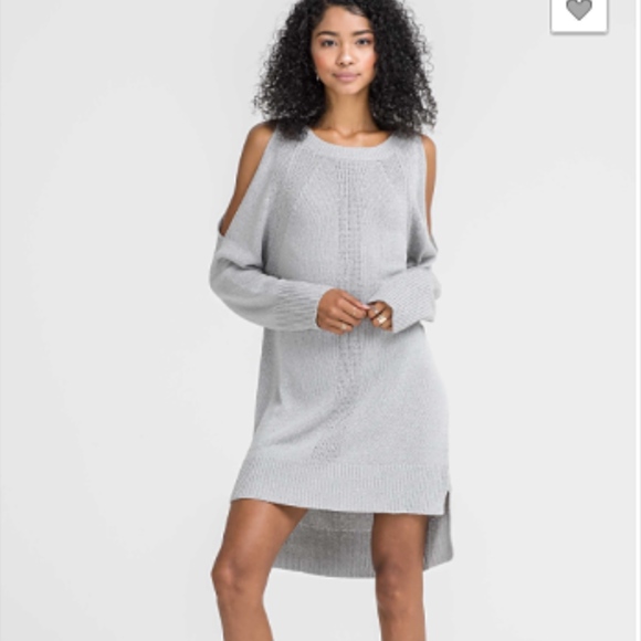cold shoulder sweater dress